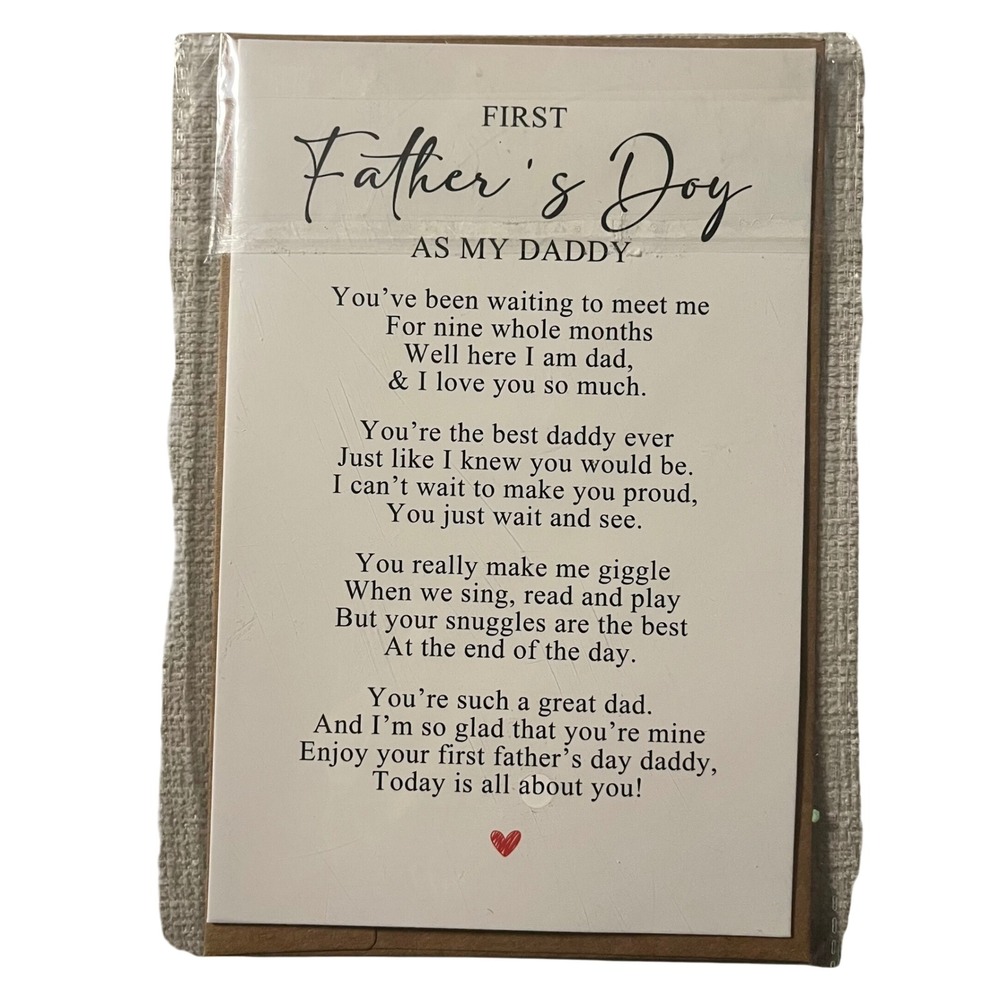 First Fathers Day‎ Card For New Dad Baby Poem Love Message